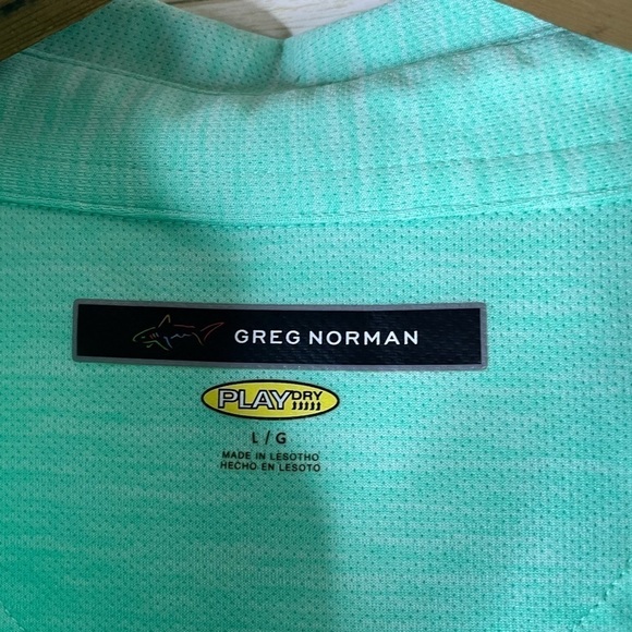 Greg Norman Playdry Seafoam Green Golf Shirt - Picture 4 of 4